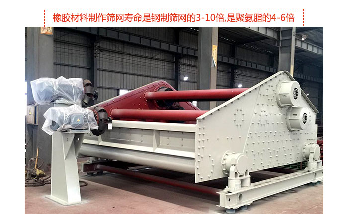 矿用妖精视频网站入口-自定中心妖精视频网站入口具有先进水平,可提供座式和吊式两种形式的振动，采用超耐磨橡胶材料制作筛网,寿命是钢制筛网的3-10倍,是聚氨脂的4-6倍。