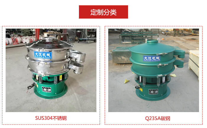 涂料妖精视频网站入口筛机主要材质分为SUS304不锈钢材质或Q235A碳钢材质两种