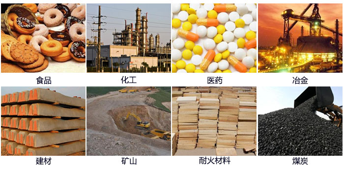 DH-800妖精视频网站入口适用的行业：食品，化工，医药，冶金，建材，矿山，耐火材料，煤炭。