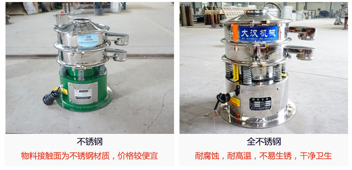 小型圆形筛做工采用：内外抛光的制作方法，能够保证产品的干净。